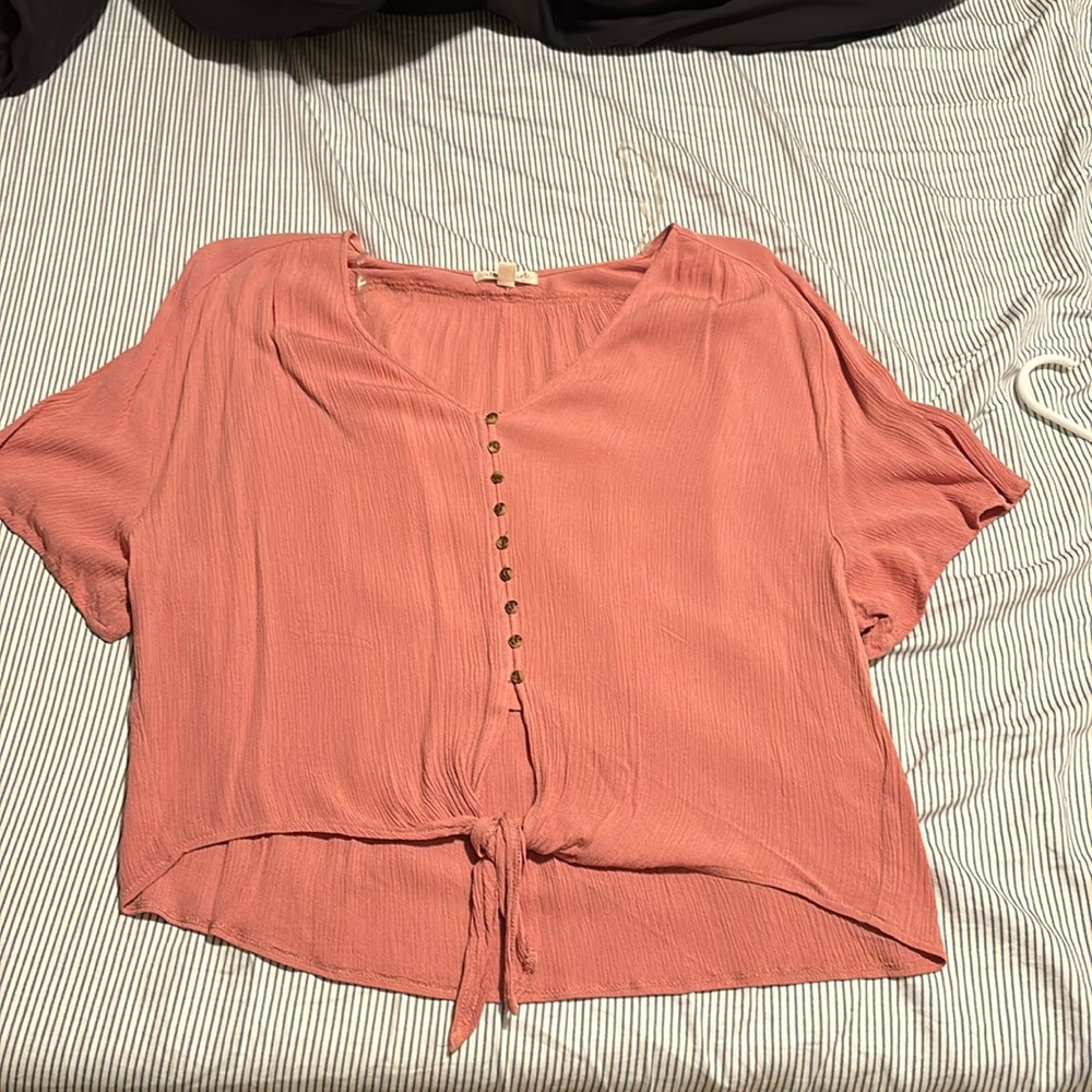 Pink Short Sleeve Shirt.